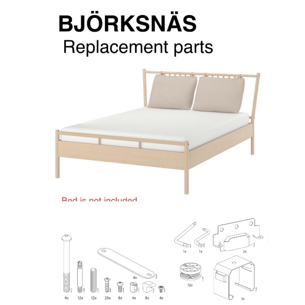 Replacement parts for BJÖRKSNÄS any size bed frame